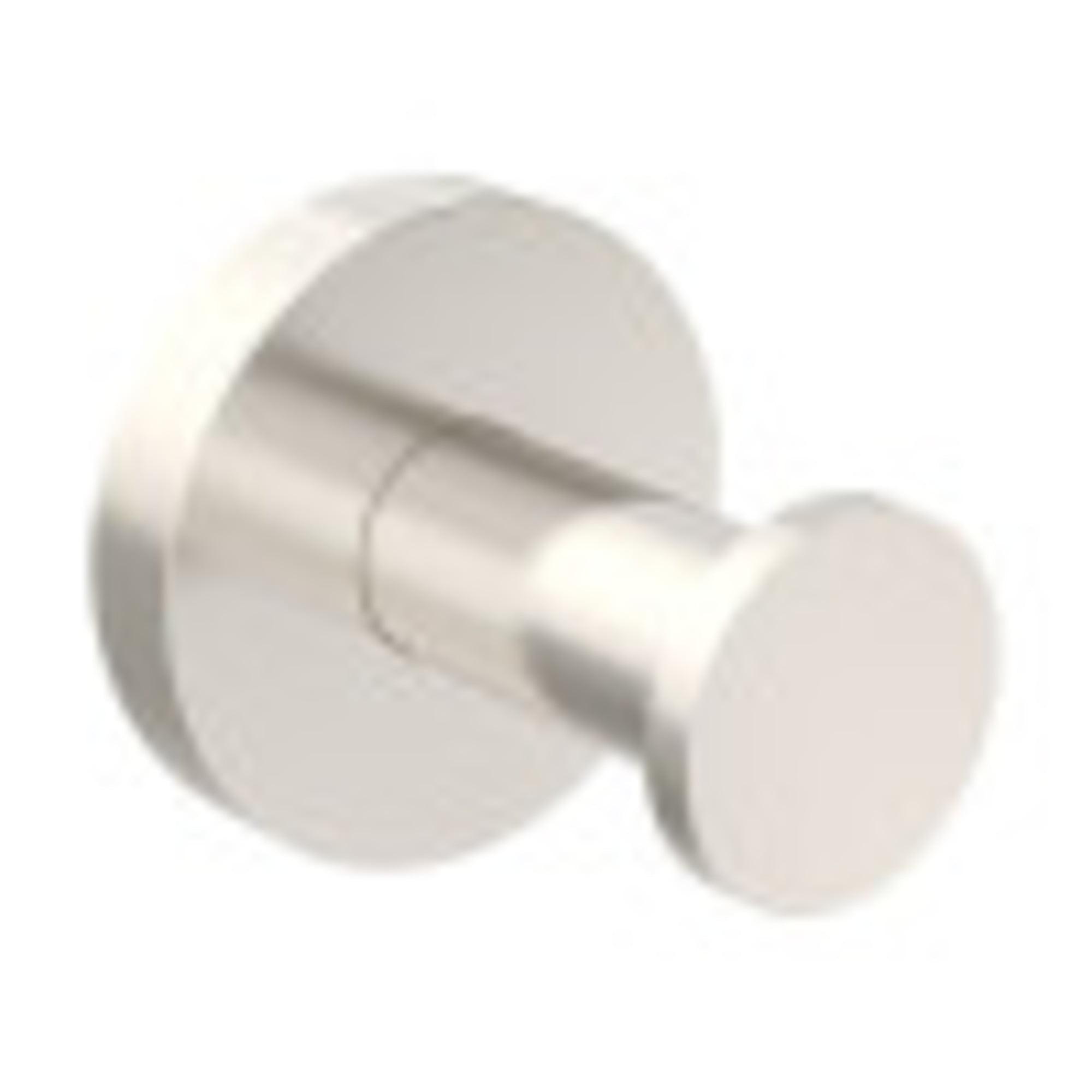 Identity Wall-Mounted Robe Hook with Mounting Hardware in Satin Nickel