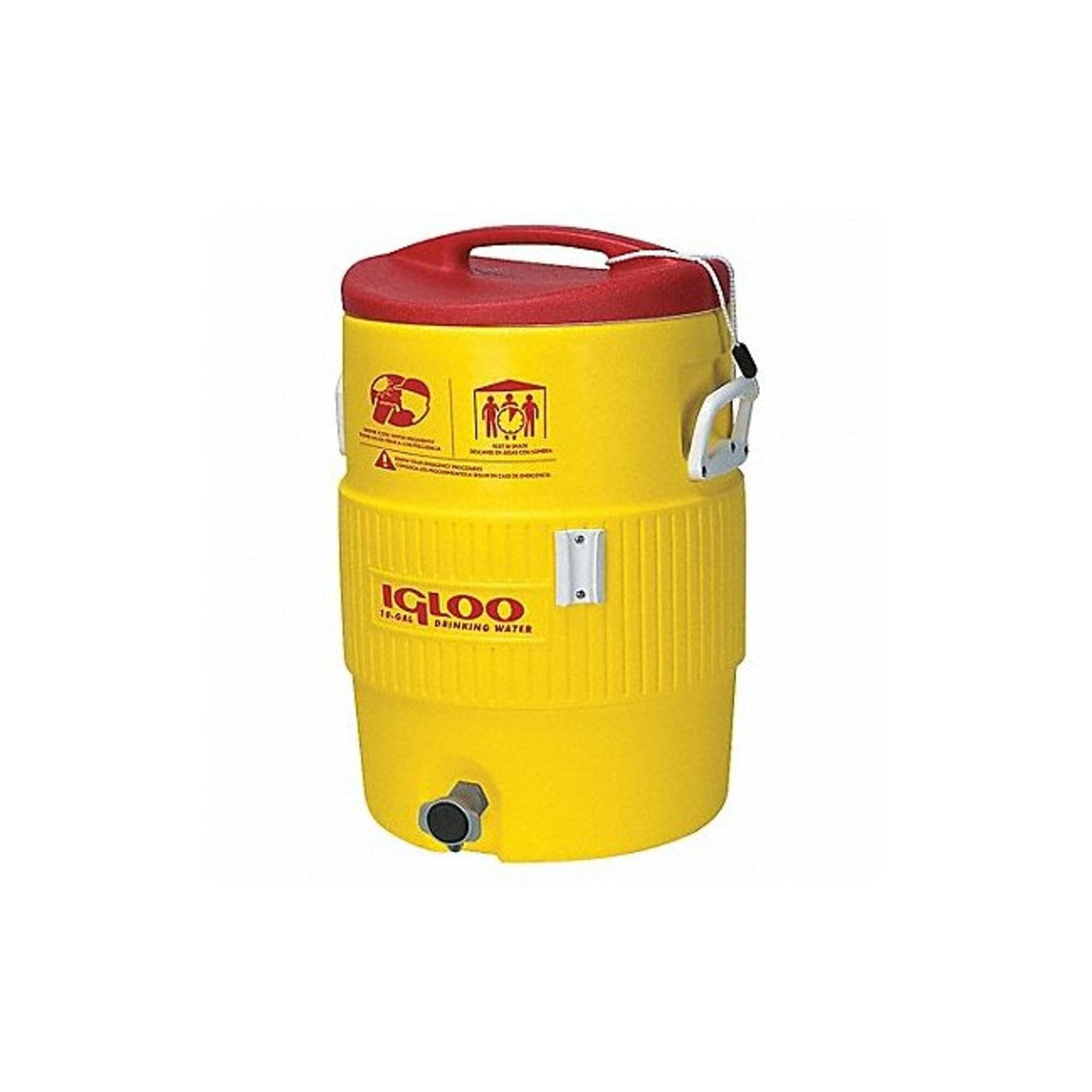 385-4101 400 Series Coolers, 10 gal, Red/Yellow