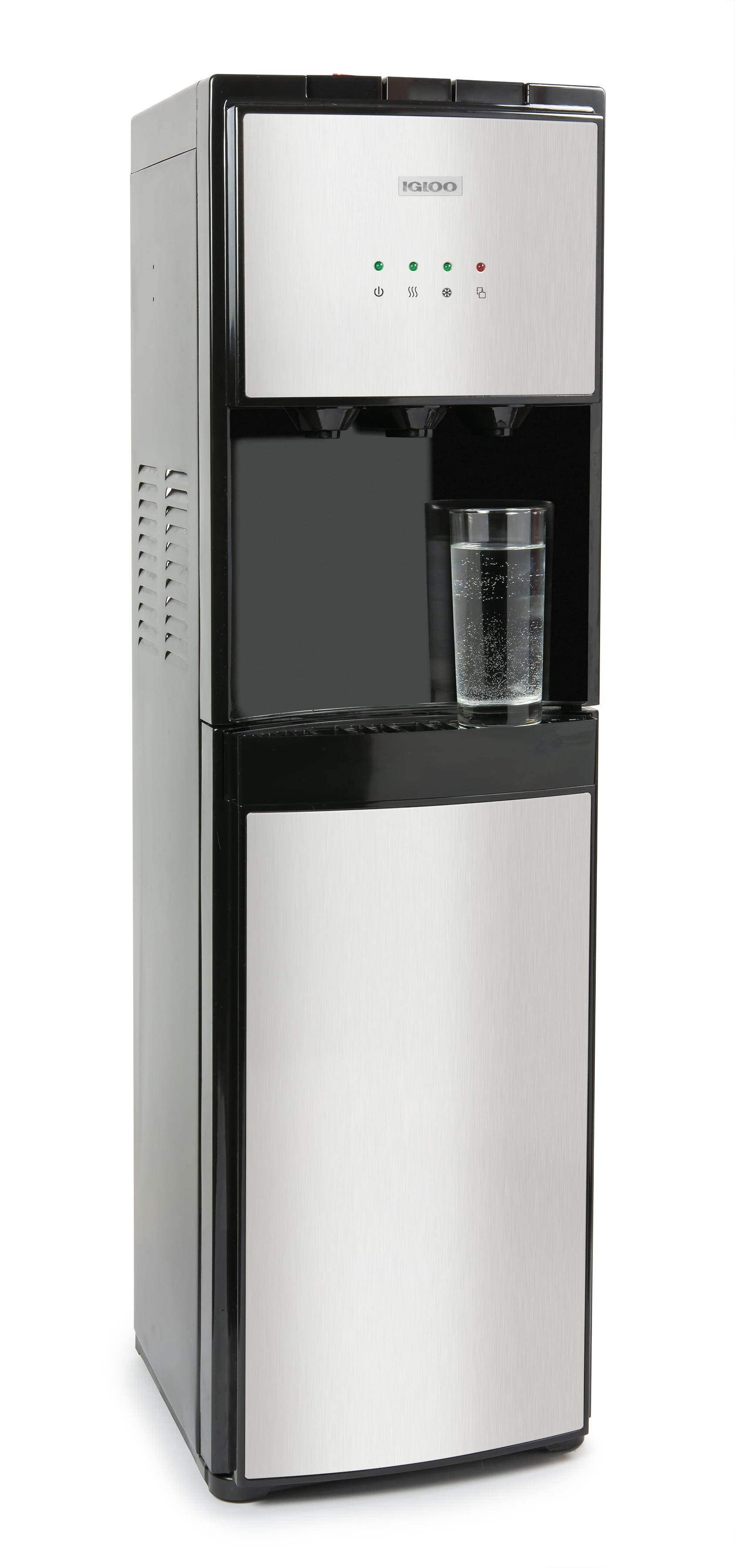 Black and Stainless Steel Bottom Load Water Dispenser