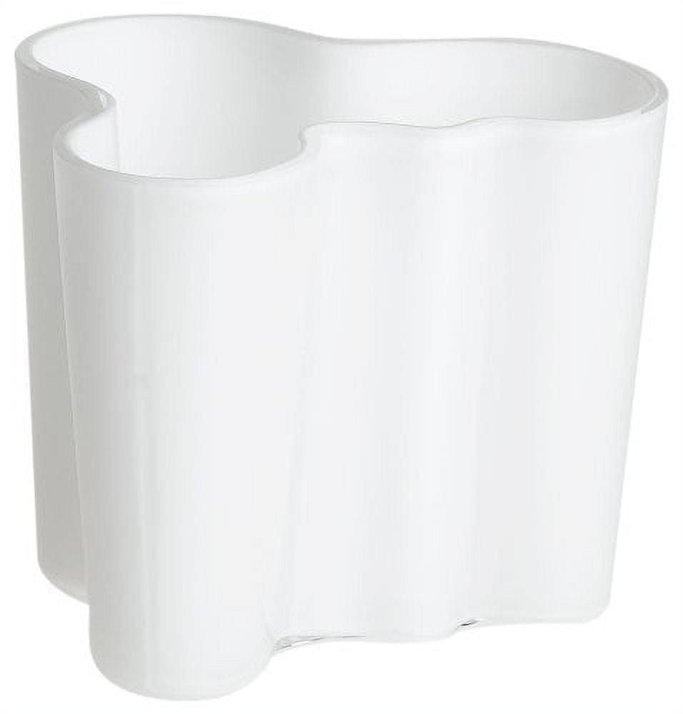 Iittala Aalto 3-3/4-Inch White Glass Vase