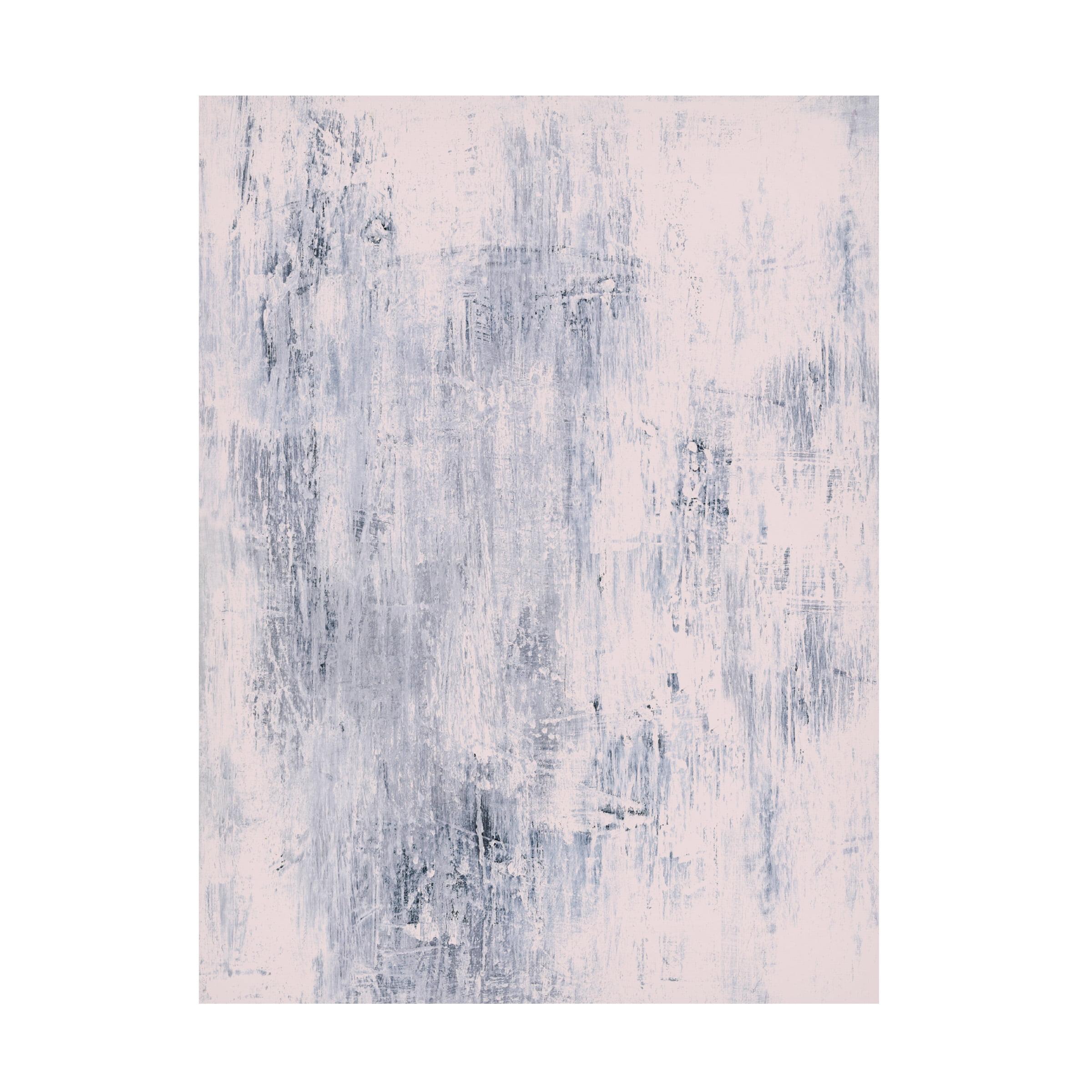 Essential Invisible Abstract Canvas Art in White and Gray