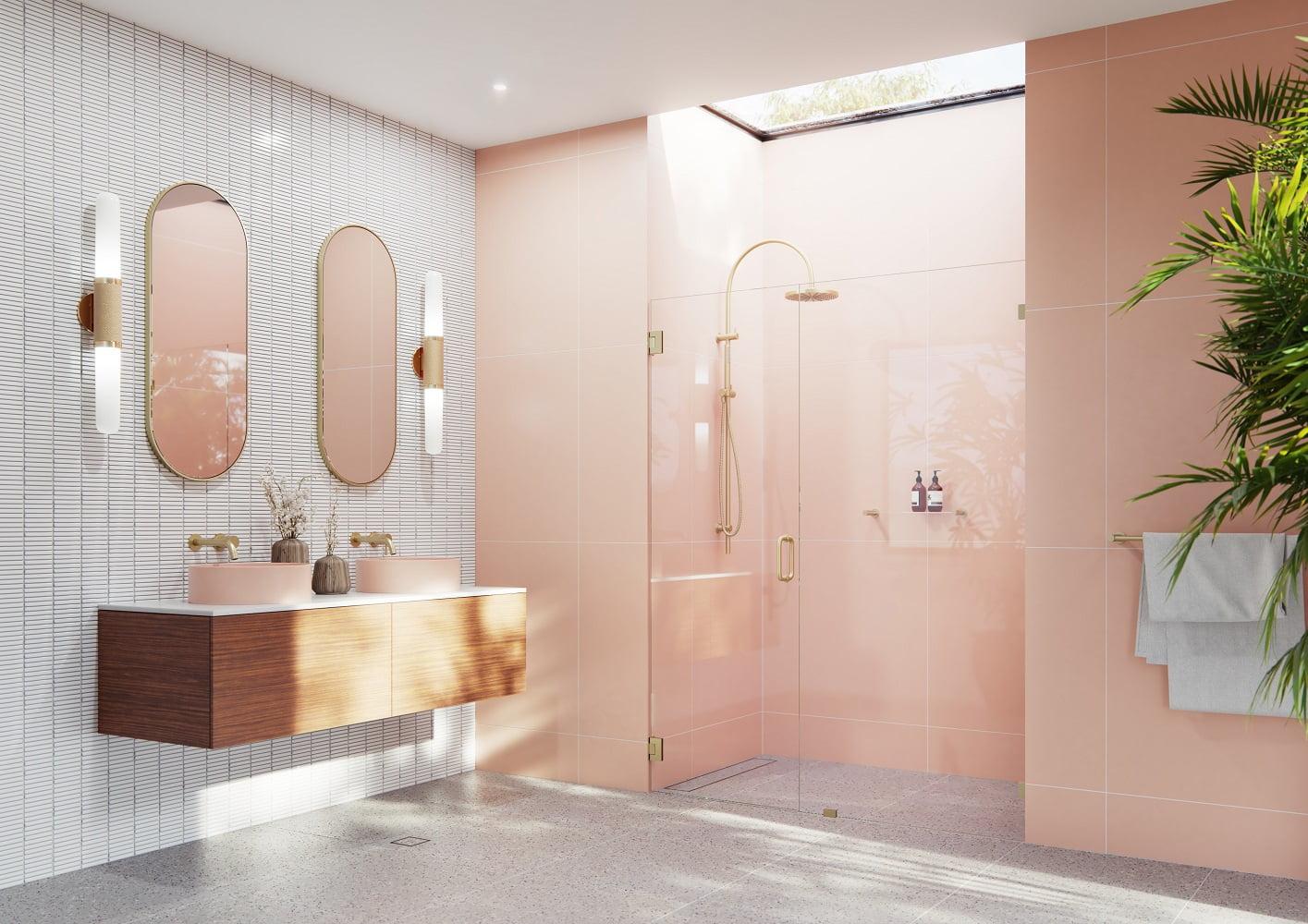 58 in. x 78 in. Fully Frameless Wall Hinge Shower Door