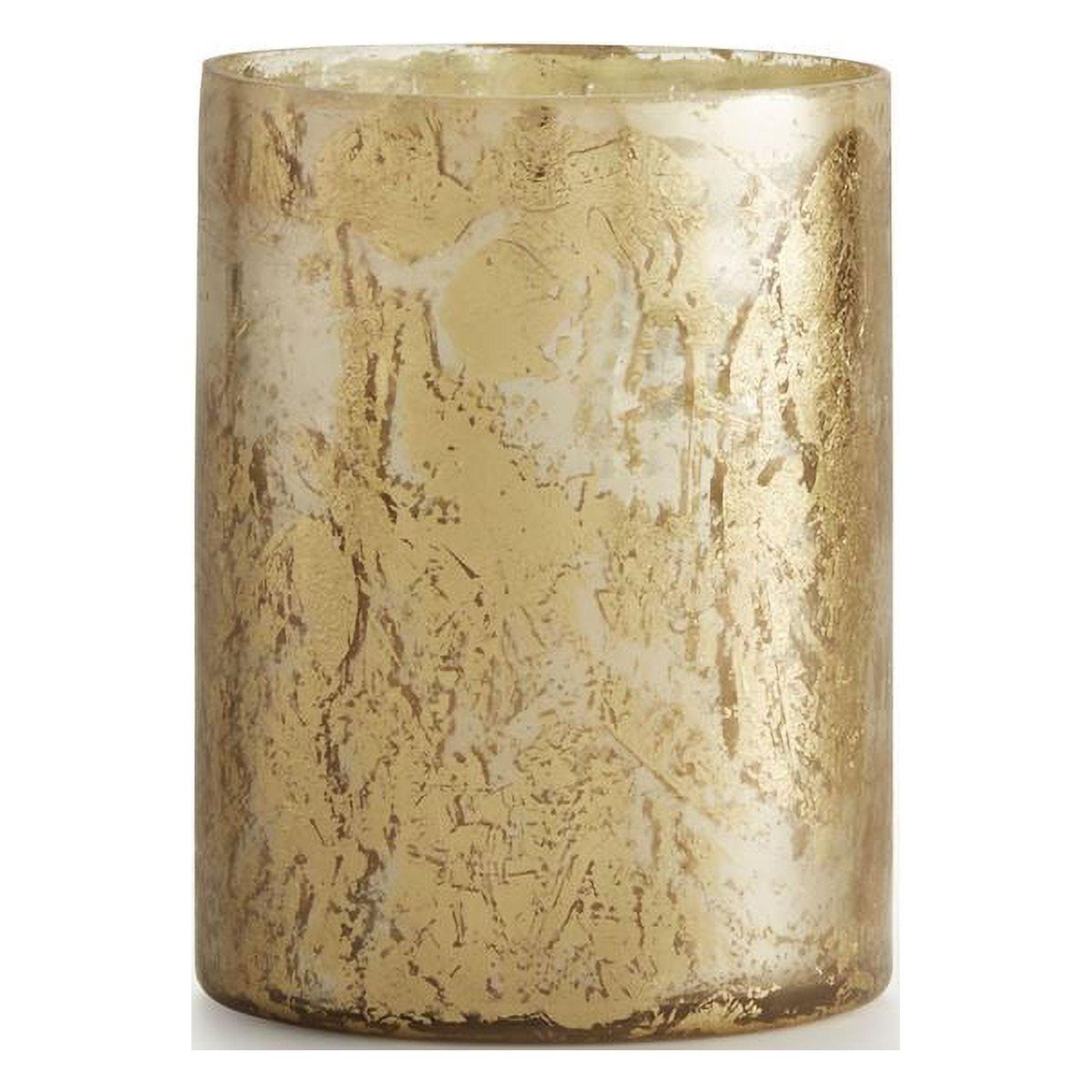 Golden Flecked Mercury Glass Scented Soy Candle Jar