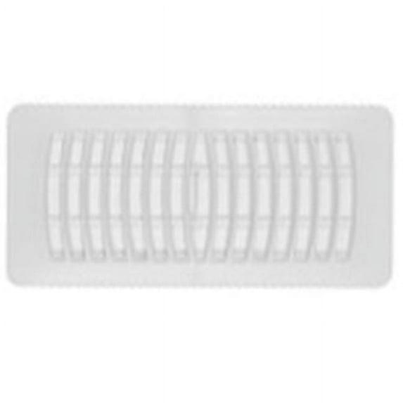 Imperial 4-inch x 12-inch White Plastic Louvered, Floor Register, Rectangular, Household Vent Cover