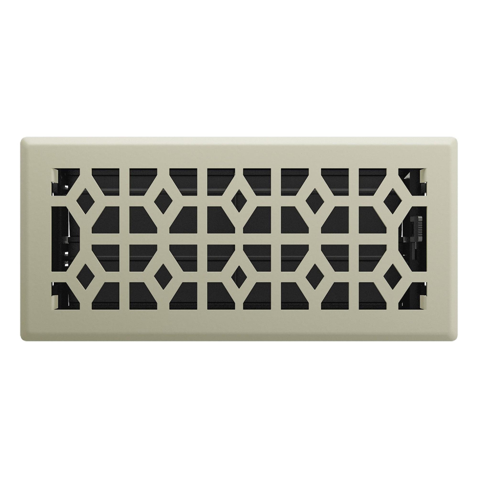 Imperial Templar 4 In. x 10 In. Satin Nickel Steel Floor Register RG3463