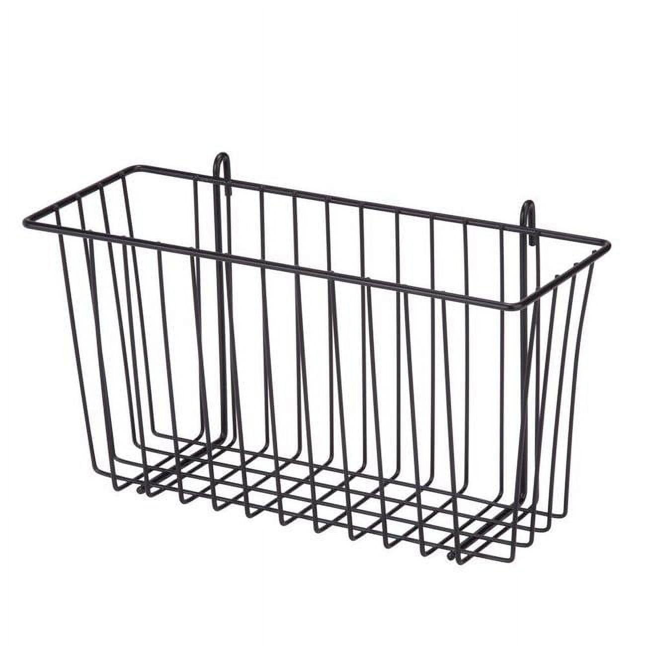 Black Steel Wire Hanging Storage Basket