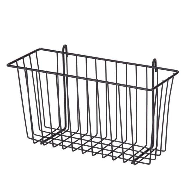 Honey-Can-Do Steel Wire Shelf Accessory Basket, Black