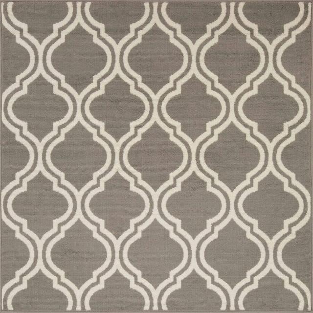 Impressions Geometric Ornamental Trellis Area Rug, 5' x 5'
