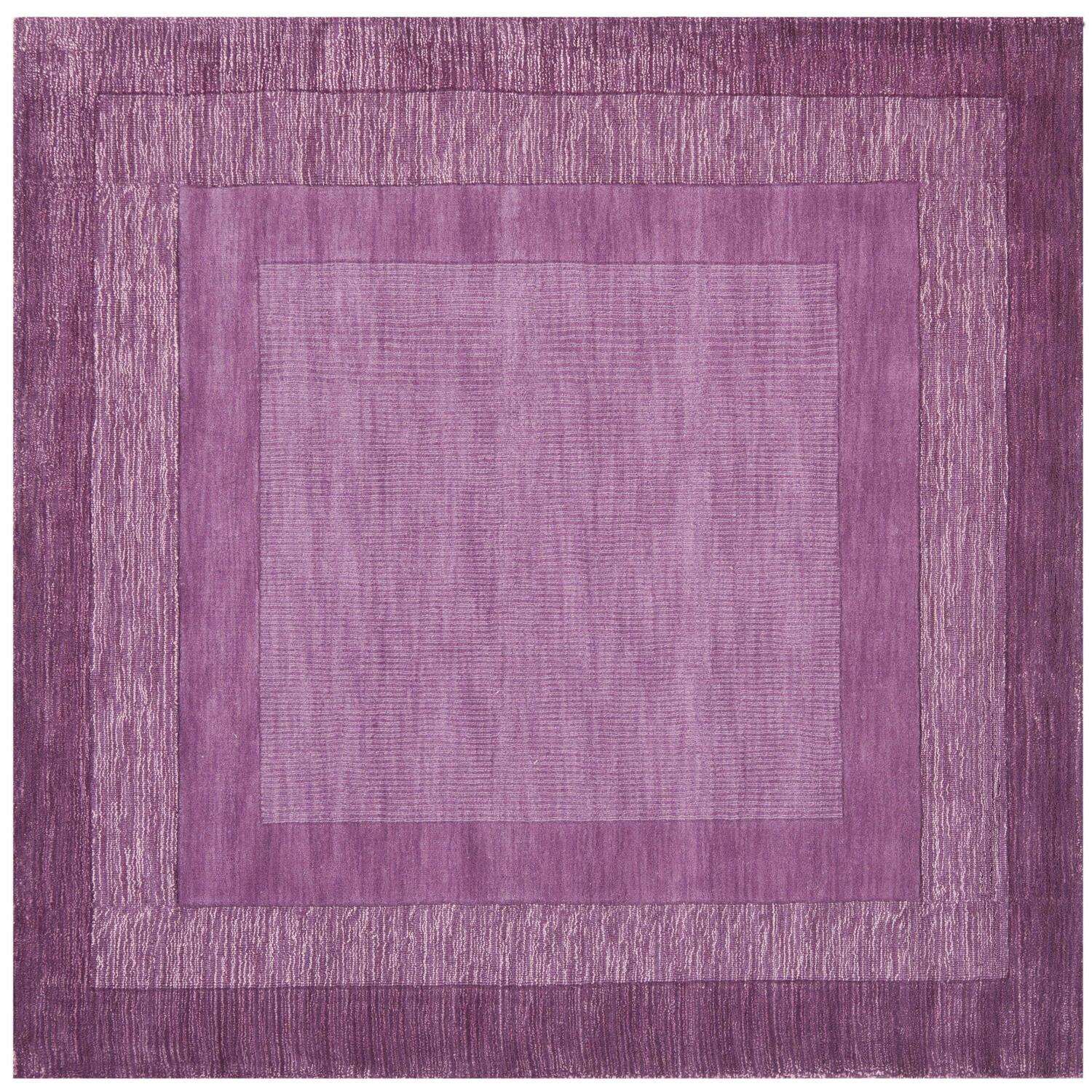 Impressions IM821 Hand Loomed Area Rug - Fuchisa/Purple - 6'x6' - Safavieh