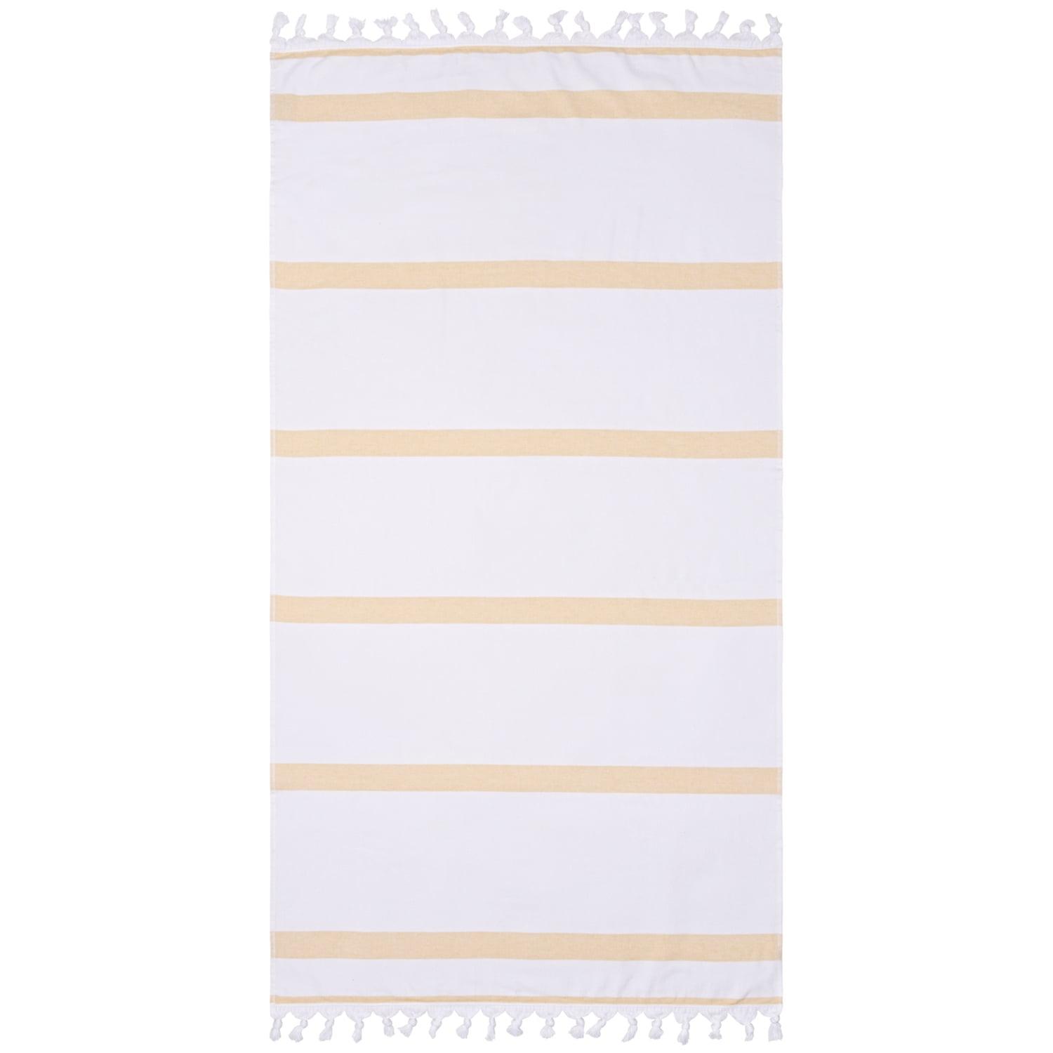 Impressions Ula Stripe Fouta Beach Towel with Tassels