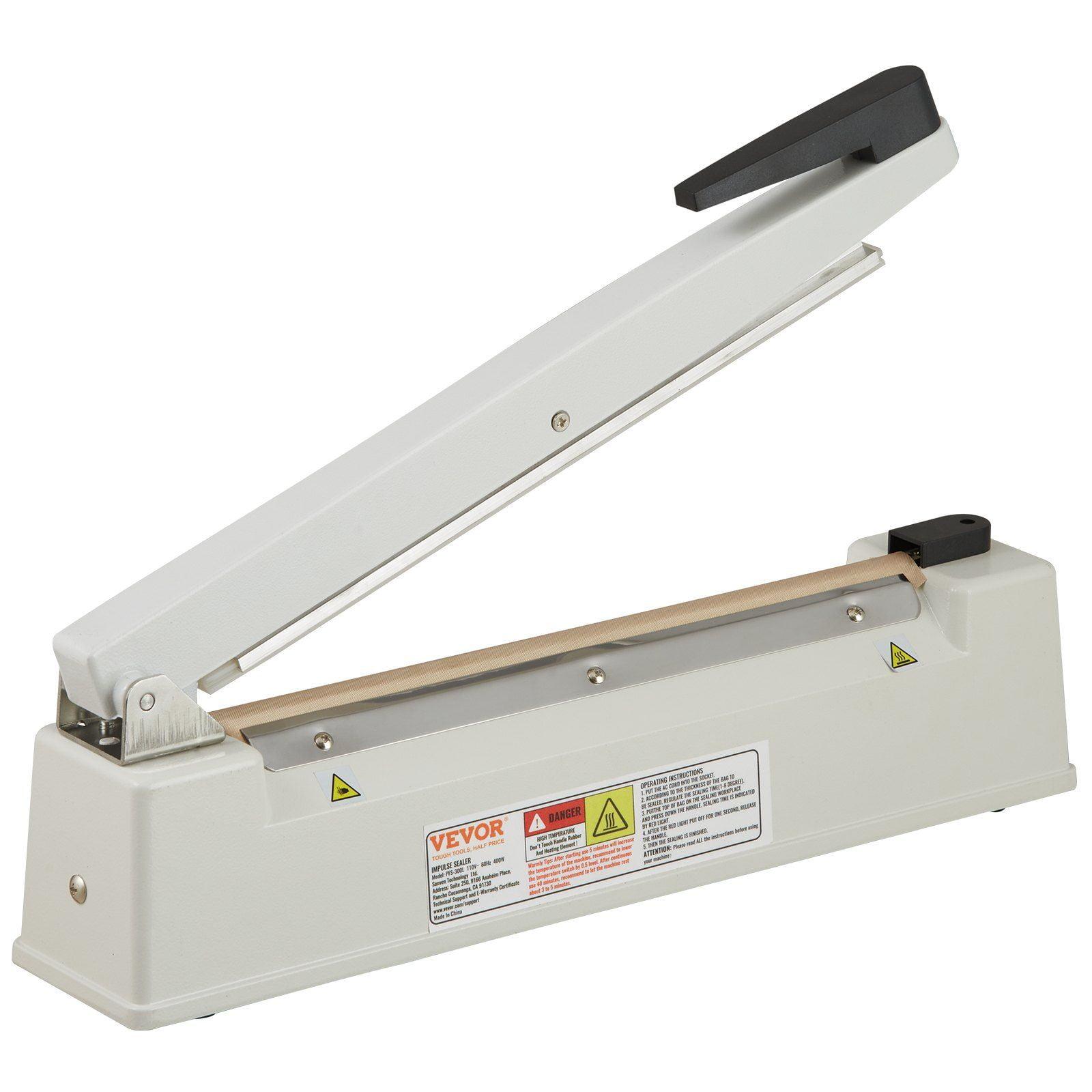 VEVOR VEVOR 12" Aluminum Hand Impulse Heat Sealer Machine Poly Plastic Bags Sealing