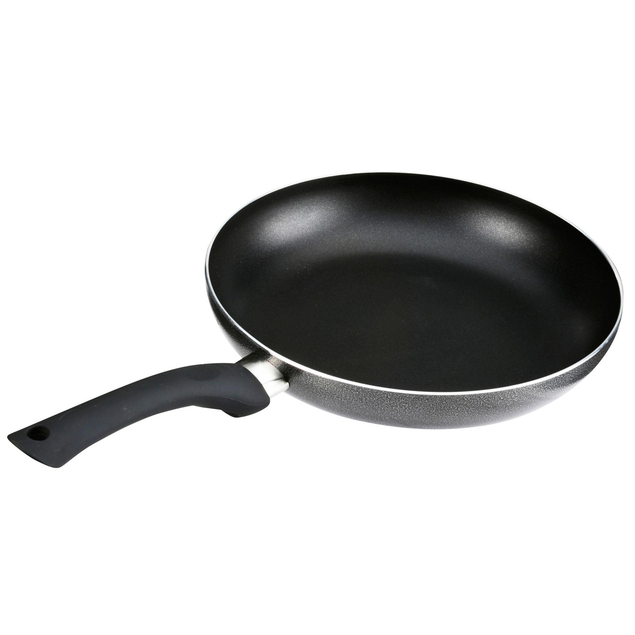 IMUSA 10in Charcoal Aluminum Nonstick Fry Pan with Soft Touch Handle, Black