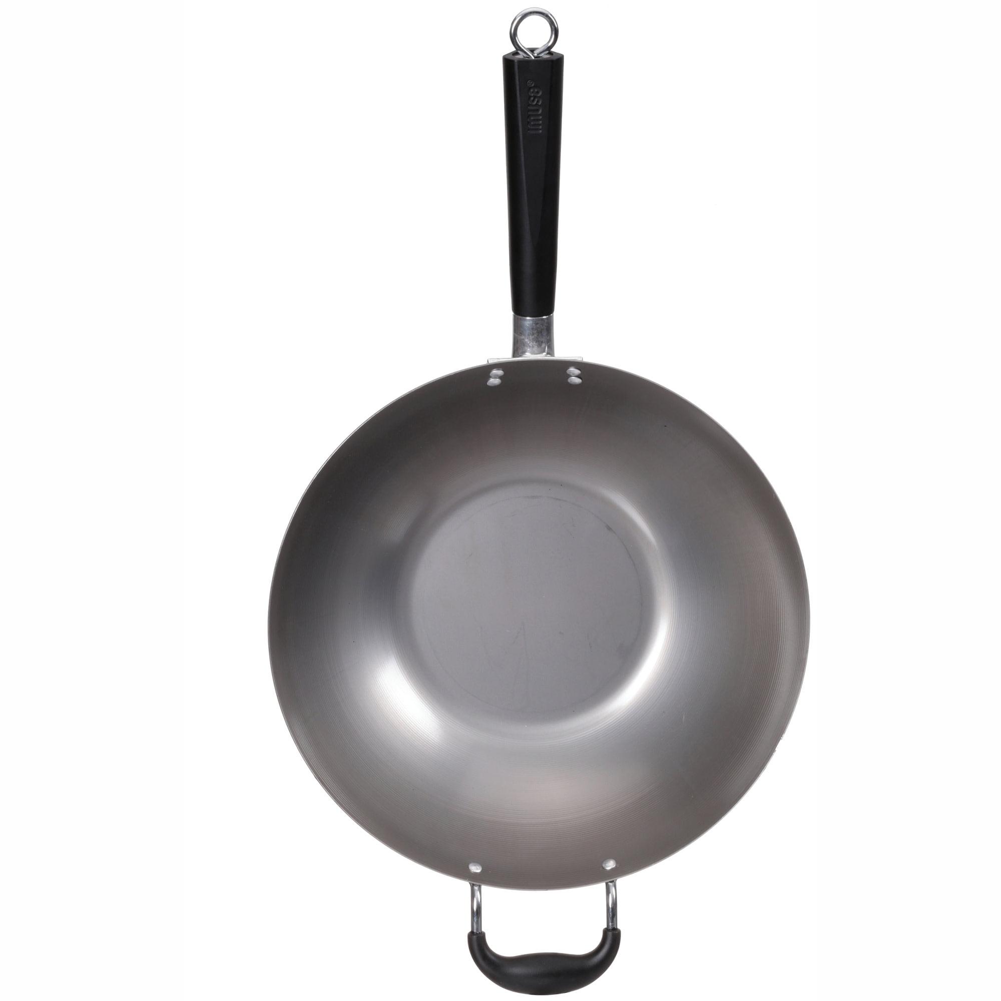 IMUSA 14in Carbon Steel Wok with Cool Touch Handles