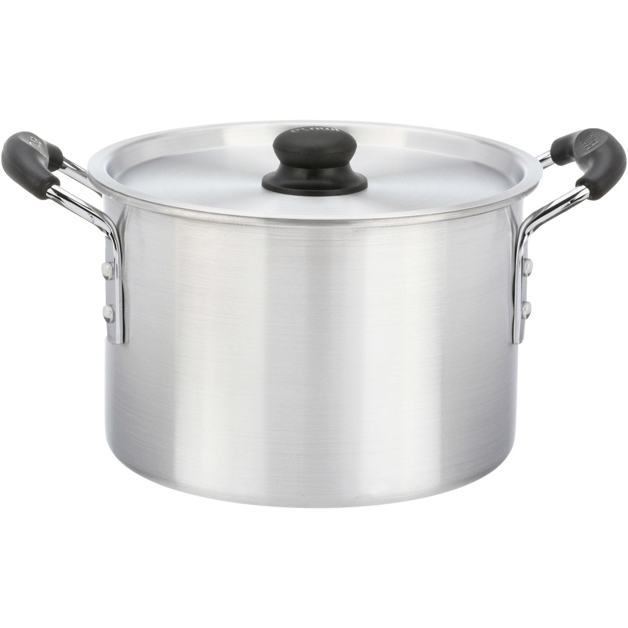 IMUSA 8-Quart Silver Aluminum Stock Pot with Lid