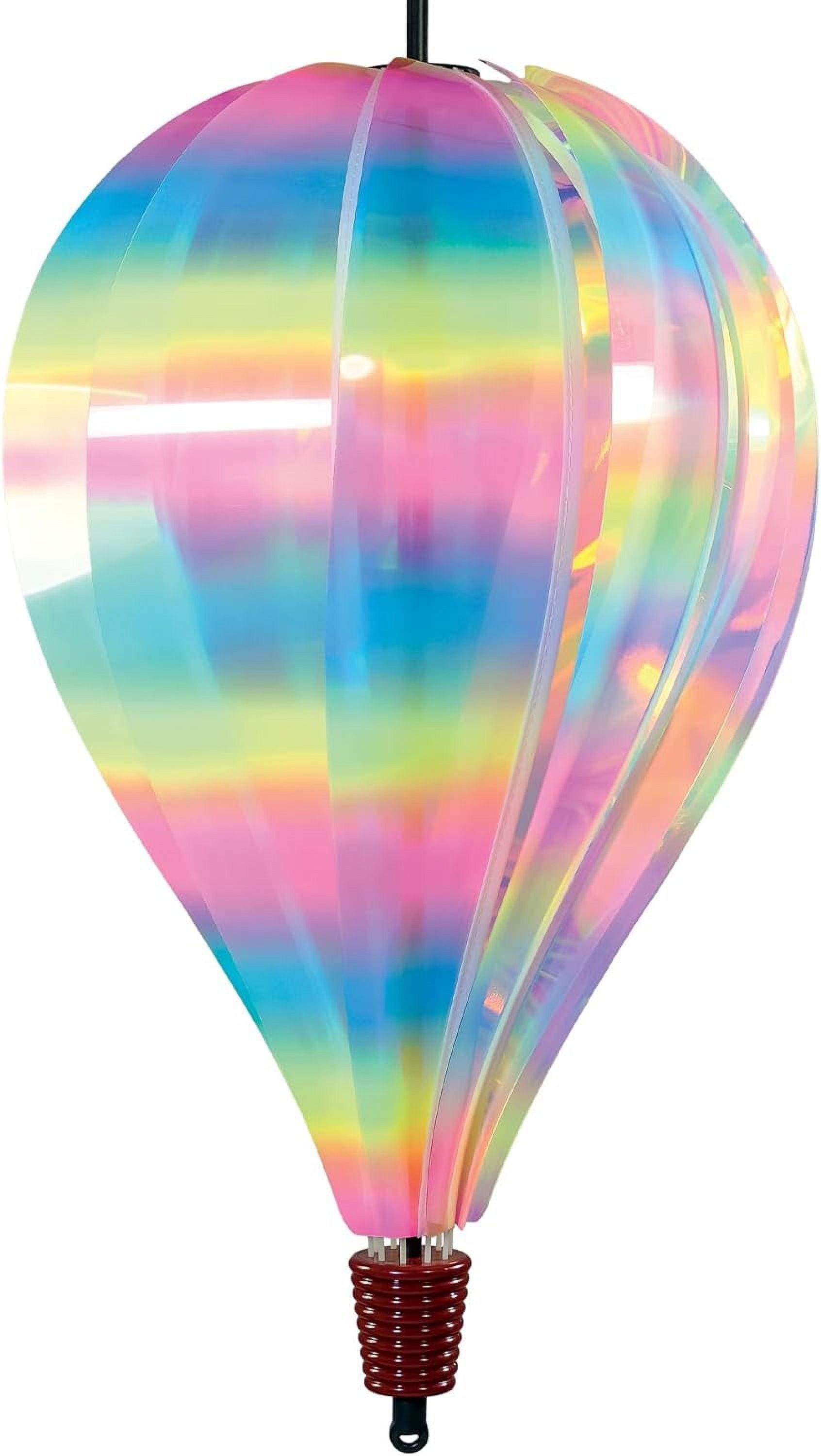 Striped Iridescent 10-panel Hot Air Balloon Spinner