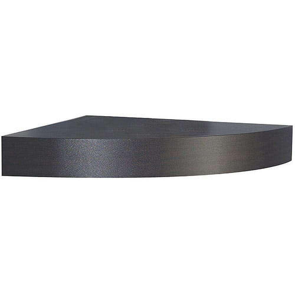 InPlace Modern Espresso Corner Shelf, Floating Corner Wall Shelf for Home Decor, Brown, 12" x 11.8"