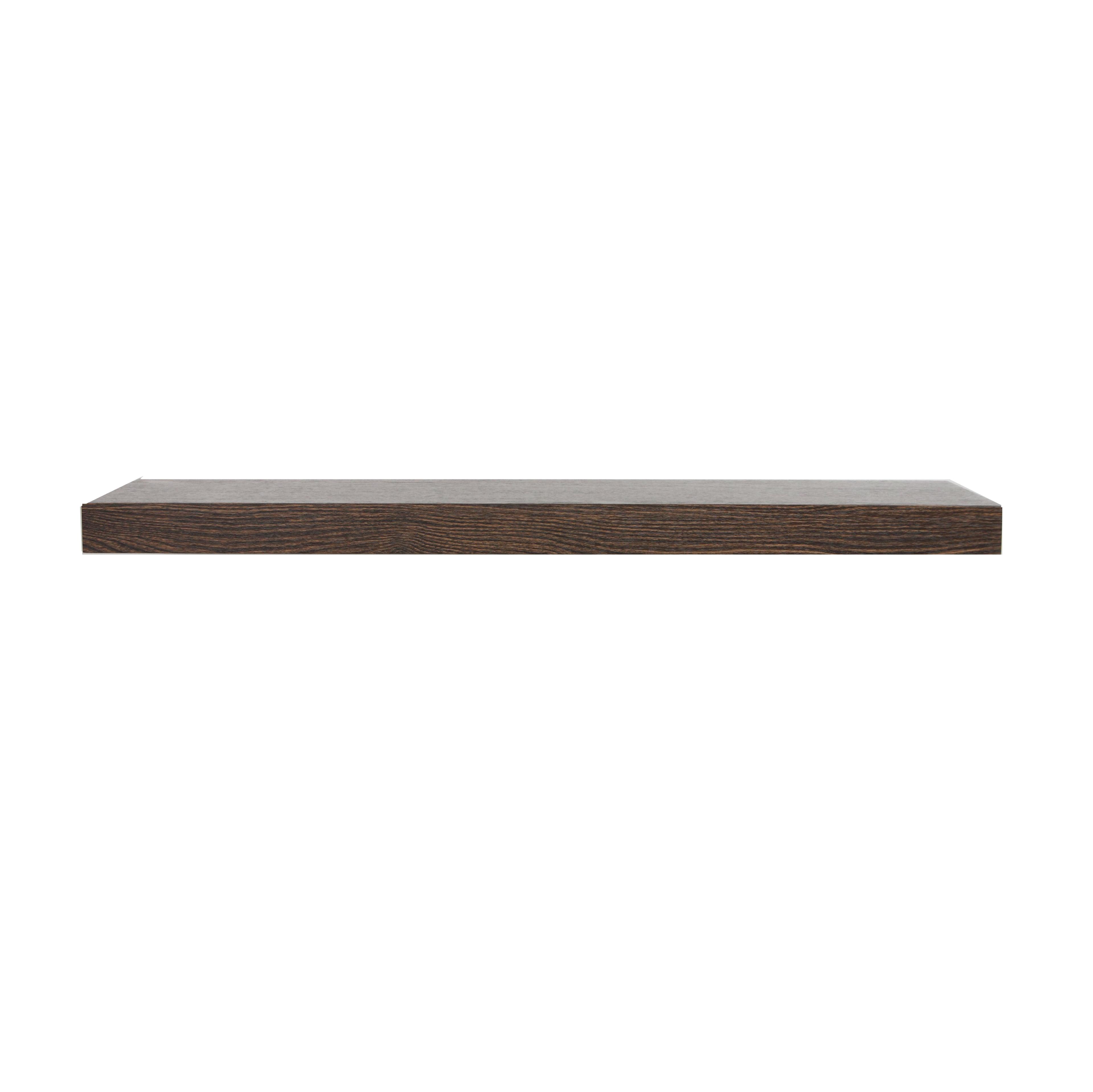 Espresso Oak 35.4" Contemporary Floating Wall Shelf