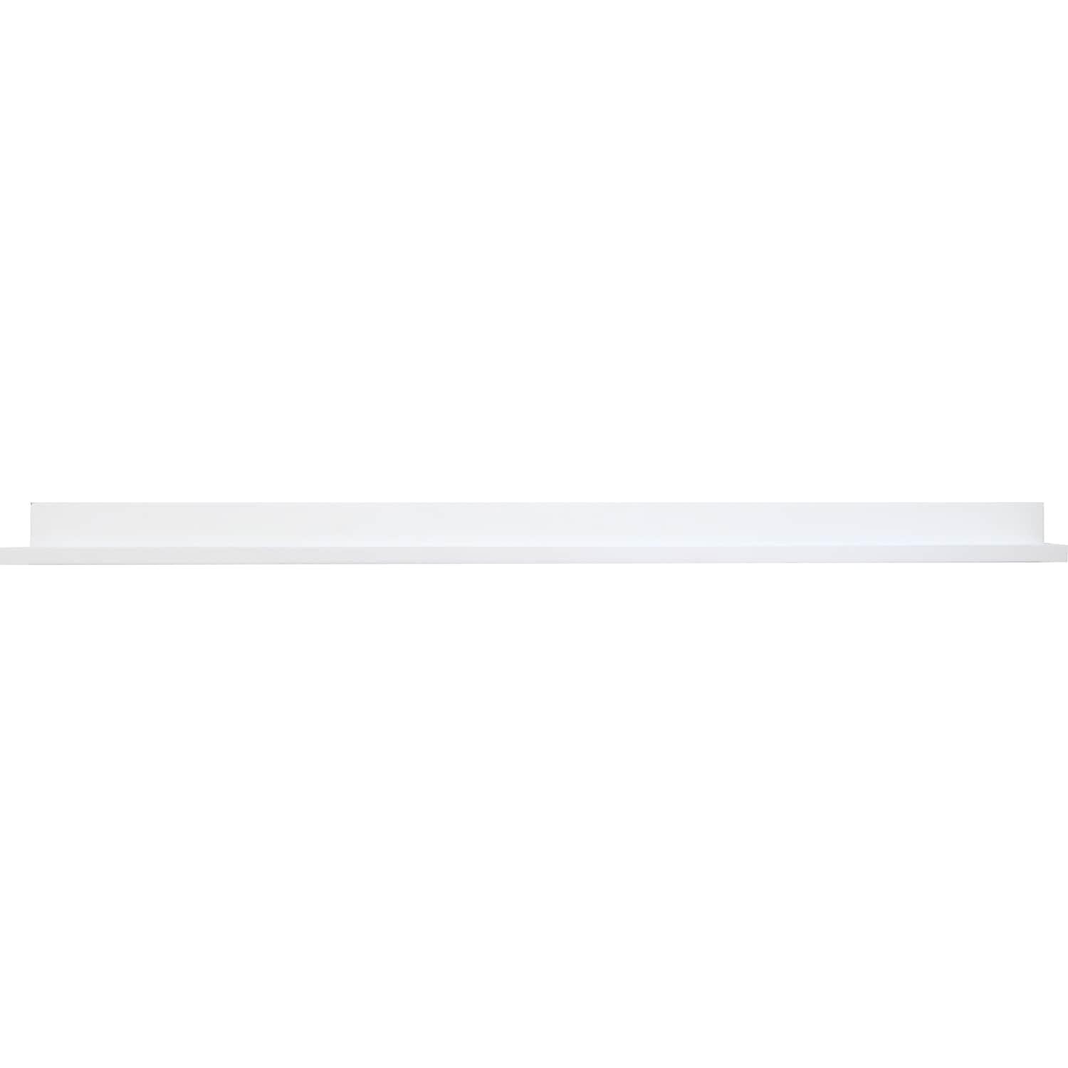 InPlace 48" x 4.5" Picture Ledge Wall Shelf White: Modern Floating Photo Display, MDF, Includes Mounting Hardware