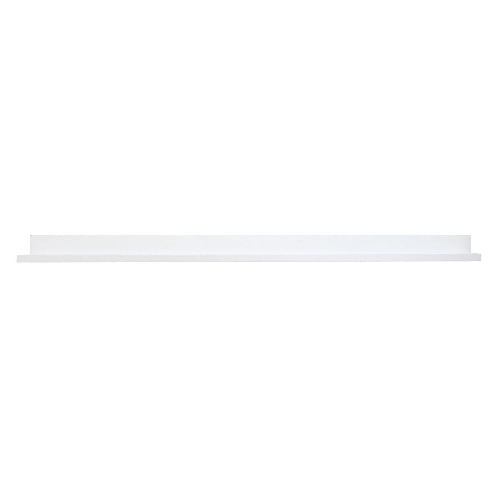 60-Inch White MDF Floating Wall Shelf for Living Room or Bedroom