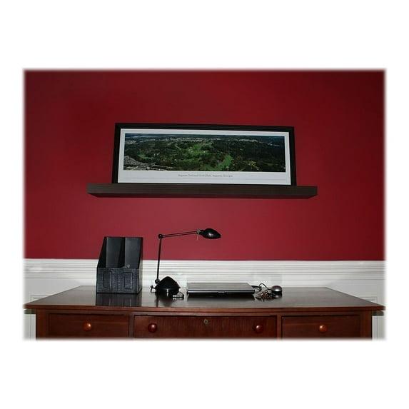 InPlace 48" Floating Shelf Wall Mounted Hidden Brackets Espresso: Modern Wood Composite, 17 lbs Capacity