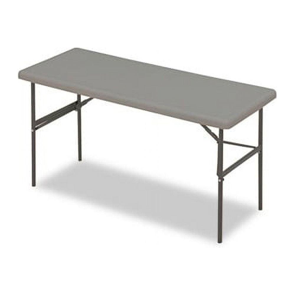 Charcoal Resin and Steel Rectangular Folding Table 60" x 24"