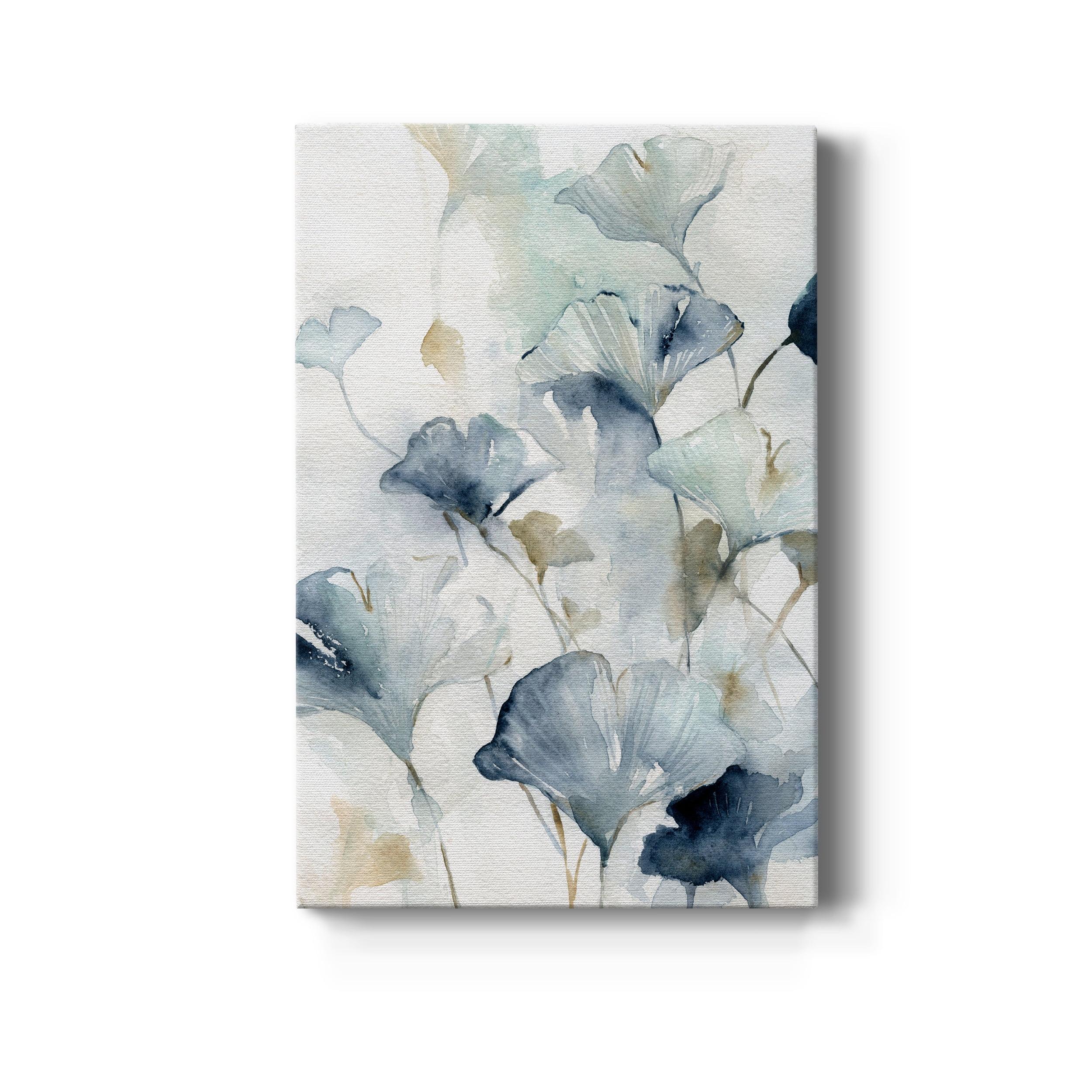 Indigo Ginkgo II Premium Gallery Wrapped Canvas - Ready to Hang - 32 x 48