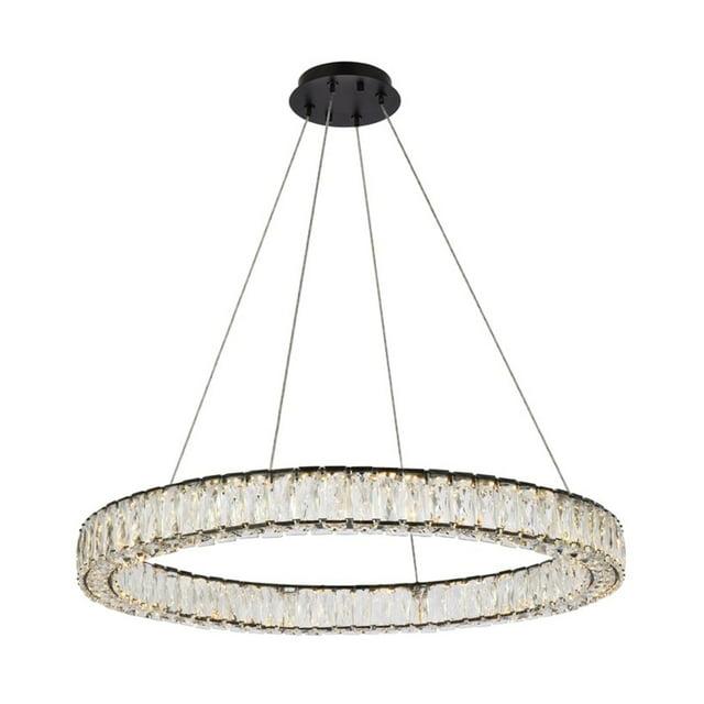Elegant Lighting Monroe 1 - Light Pendant in  Black