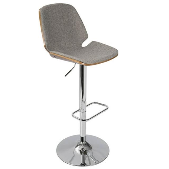Serena Mid-Century Modern Adjustable Barstool Gray - LumiSource