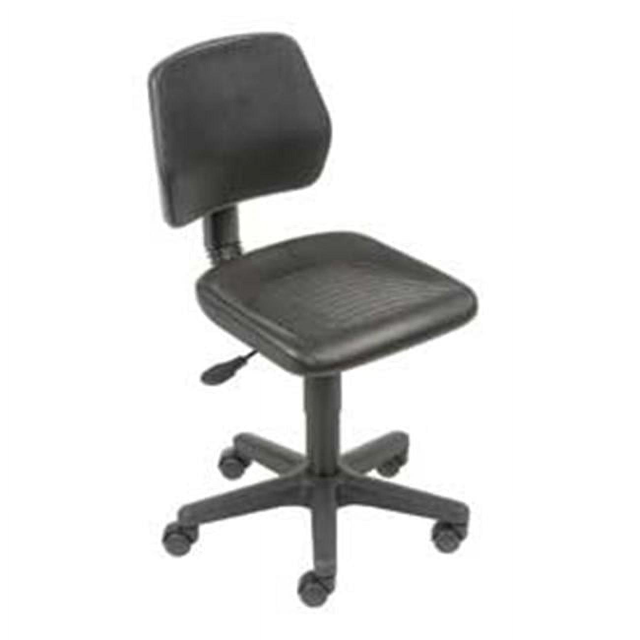 Black Adjustable Armless Plastic Task Chair