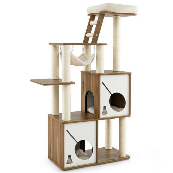 Tucker Murphy Pet™ 57 Inch Cat Tree Tower Multi-Level Activity Center With Scratching Posts