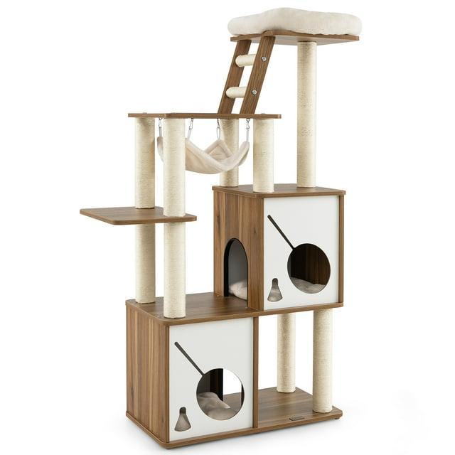 Tucker Murphy Pet™ 57 Inch Cat Tree Tower Multi-Level Activity Center With Scratching Posts