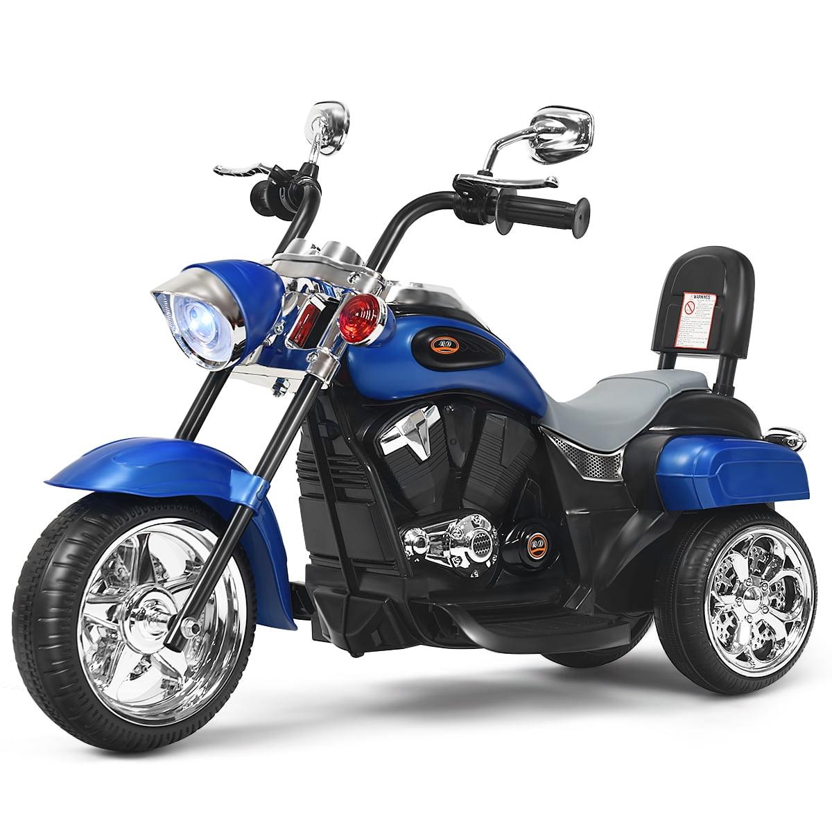 Infans 6V Kids Ride On Chopper Motorcycle 3 Wheel Trike with Headlight and Horn Blue