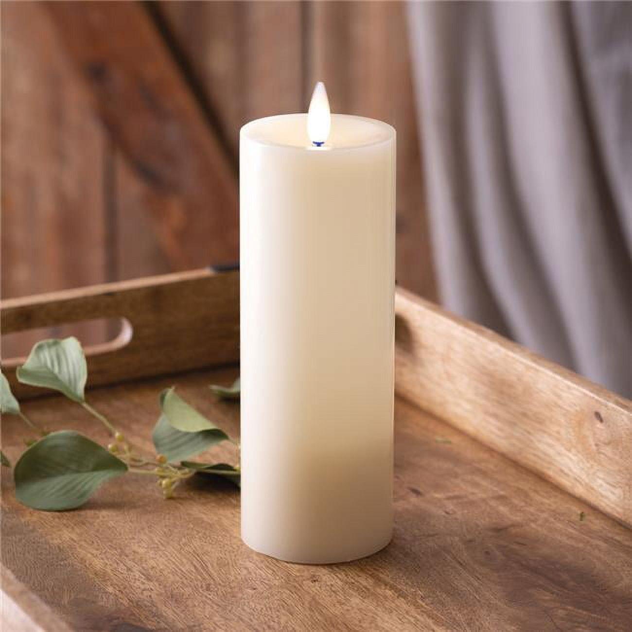 White Flameless Wax Taper Candles with Remote Control