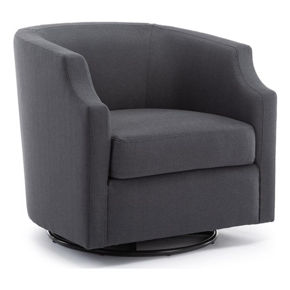 Debbie 77.47cm Wide Polyester Swivel Barrel Chair