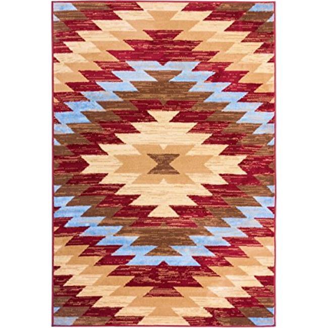 Infinity Home 84805 5 x 7 ft. Miami Alamo Southwestern Area Rug - Red