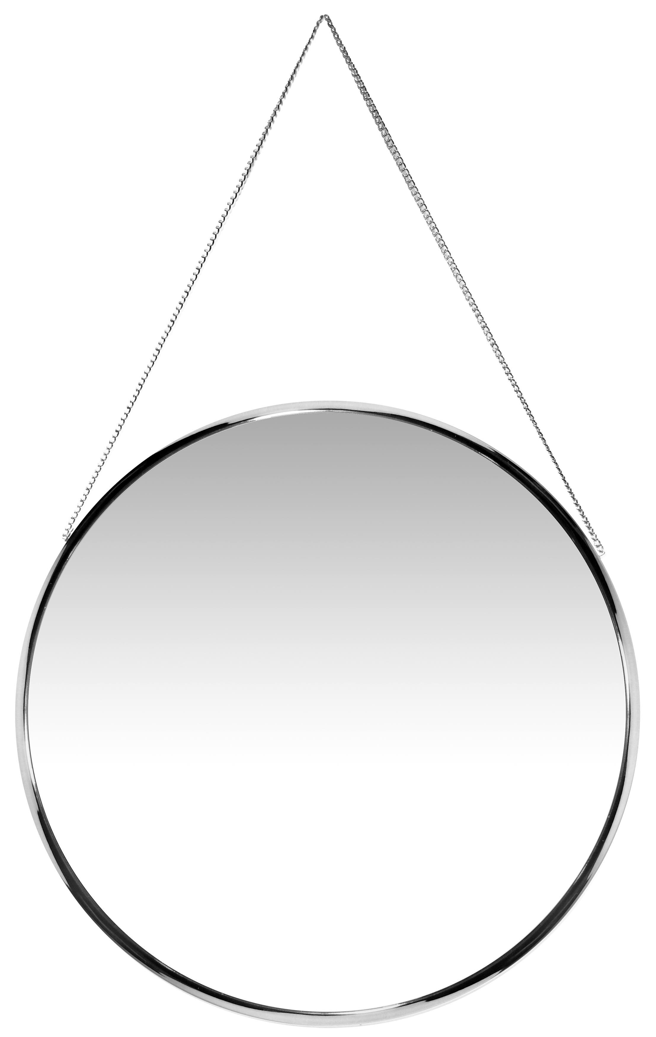 17.5" Franc Round Hanging Wall Mirror with Metal Chain - Infinity Instruments