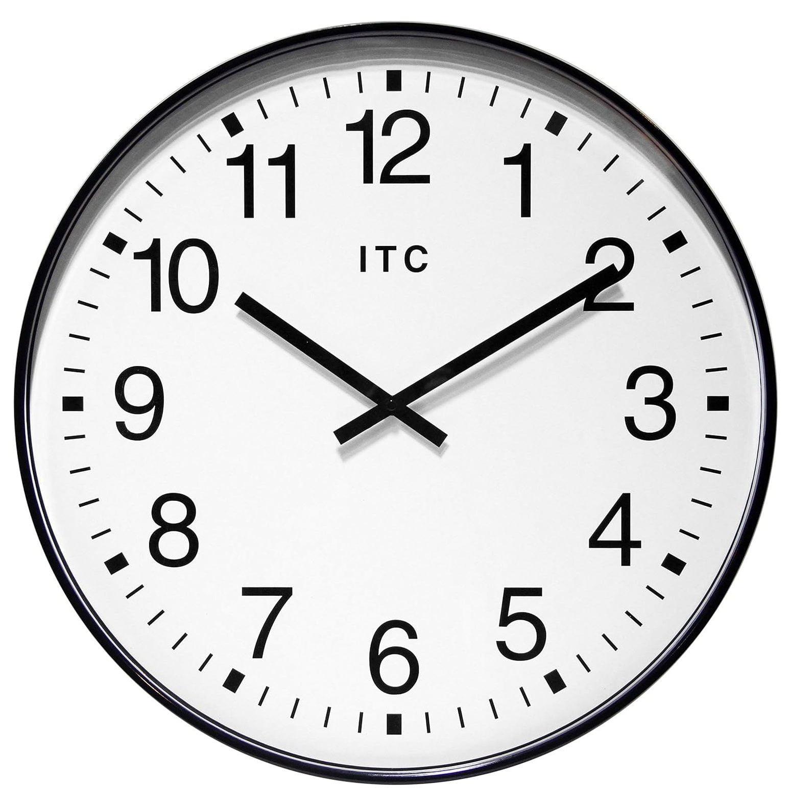 19.37" Profuse Wall Clock Black - Infinity Instruments: Modern Style, Indoor Use, Analog Display, 19.37" Diameter