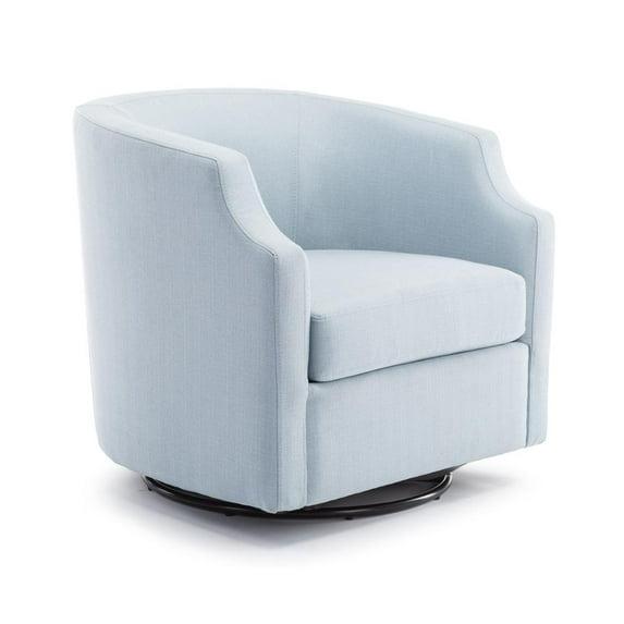 Three Posts™ Debbie Polyester Swivel Barrel Chair