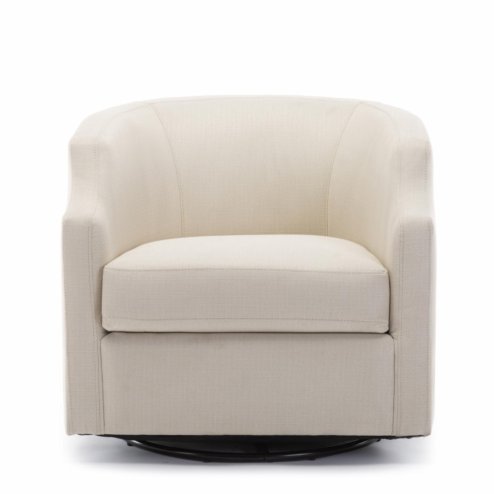 Debbie 77.47cm Wide Polyester Swivel Barrel Chair