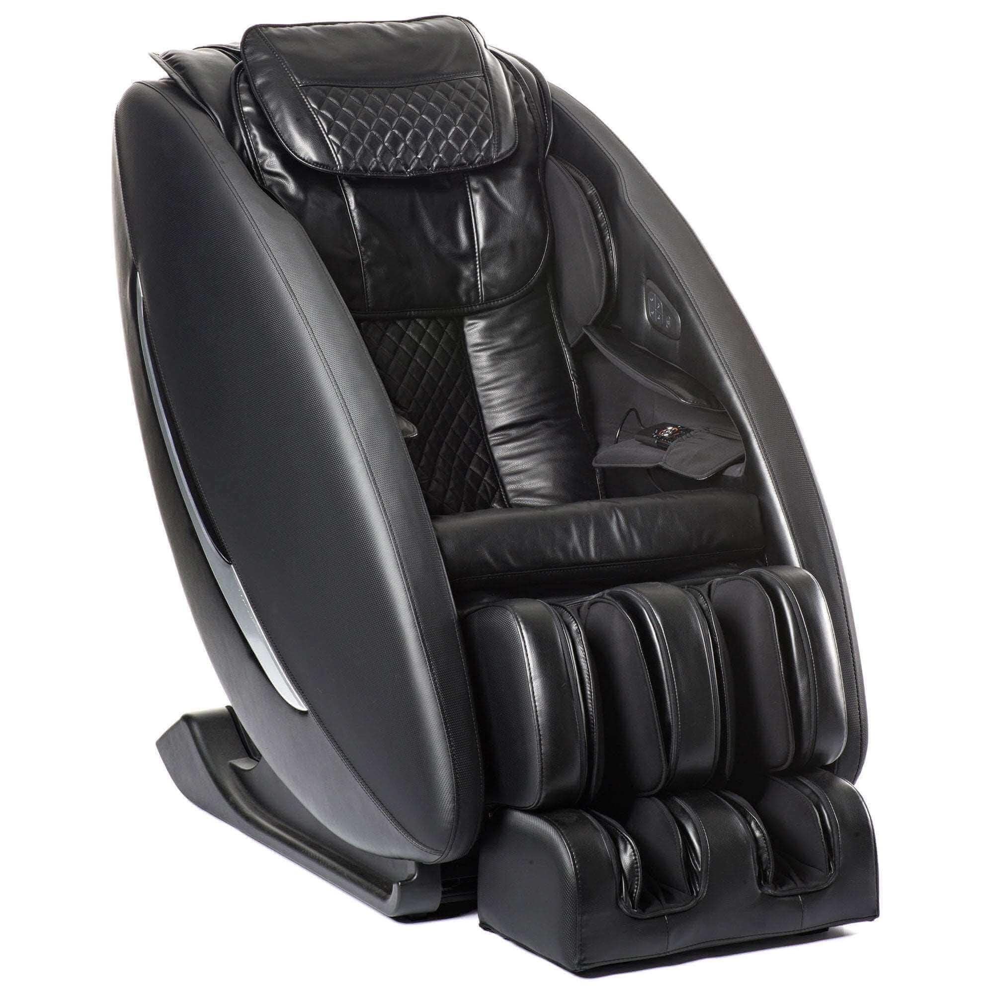 Black Faux Leather Zero Gravity Heated Massage Chair