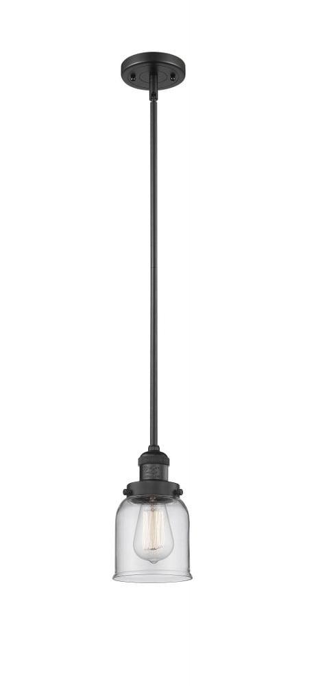 Vintage Mini Bell Matte Black Pendant Light with Swivel Feature