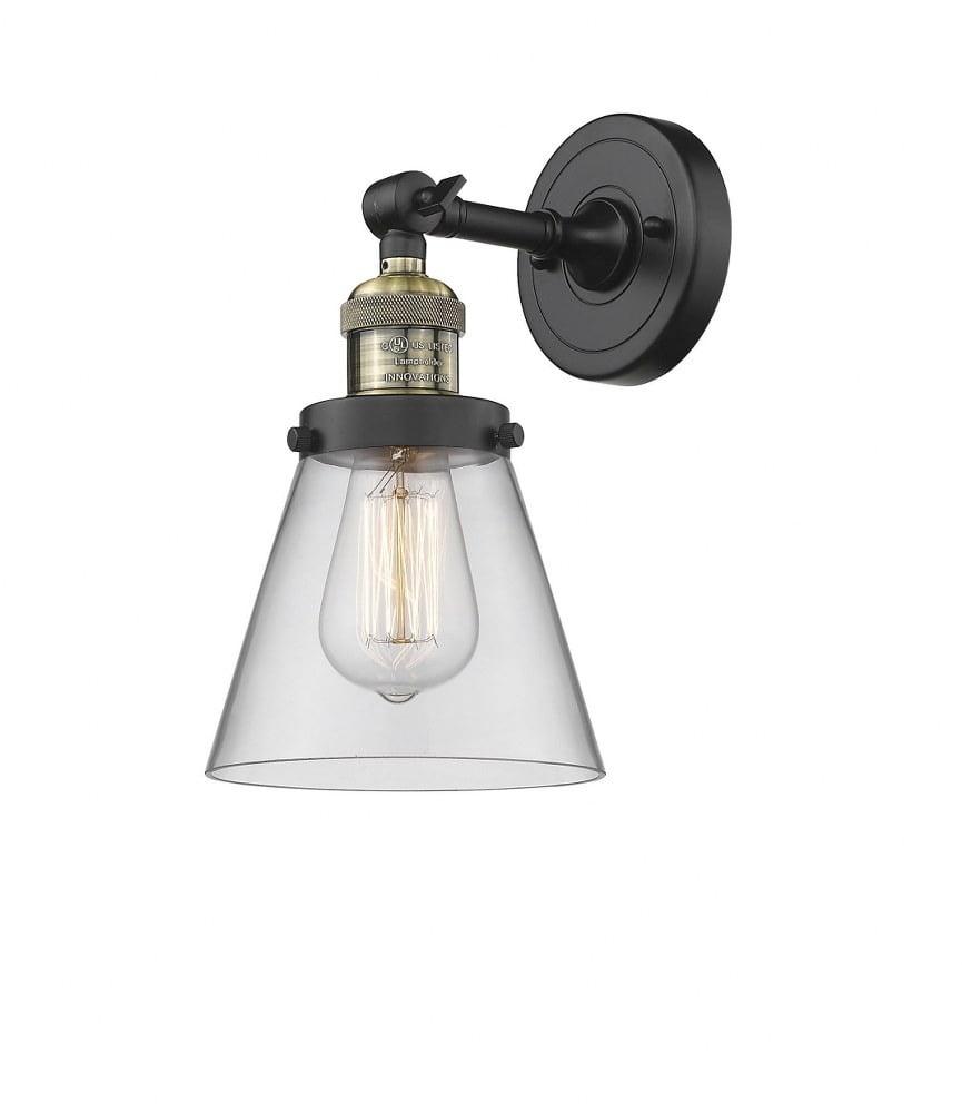 Black Dimmable Brass Adjustable Sconce with Cast Cup