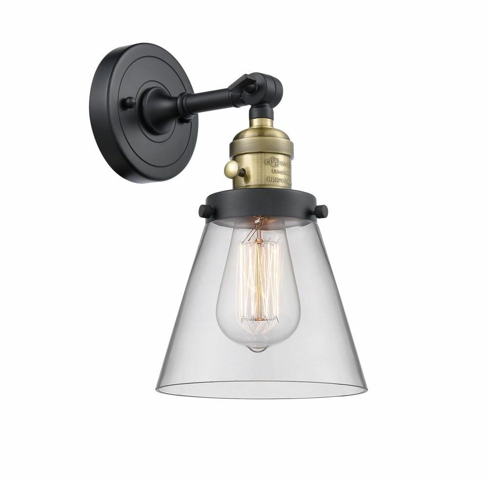 Innovations Lighting 203Sw Small Cone Small Cone 1 Light 10" Tall Bathroom Sconce - Black