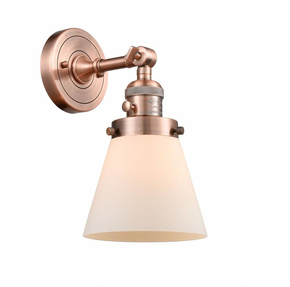 Innovations Lighting 203Sw Small Cone Small Cone 1 Light 10" Tall Bathroom Sconce - Copper