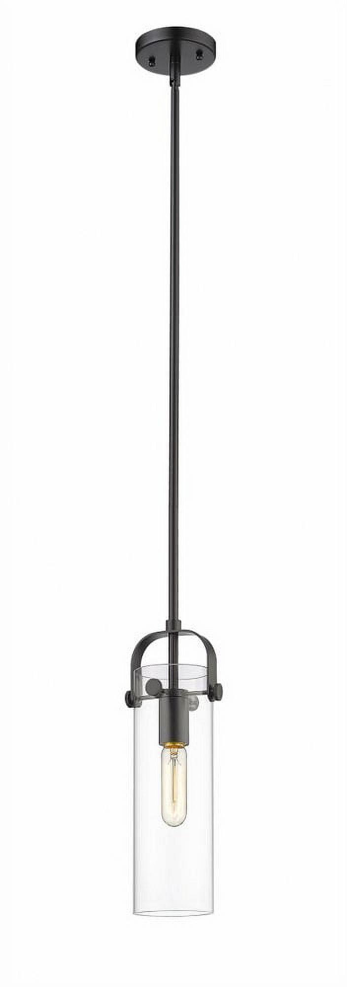 Innovations Lighting Pilaster II Cylinder 1 - Light Pendant in  Matte Black