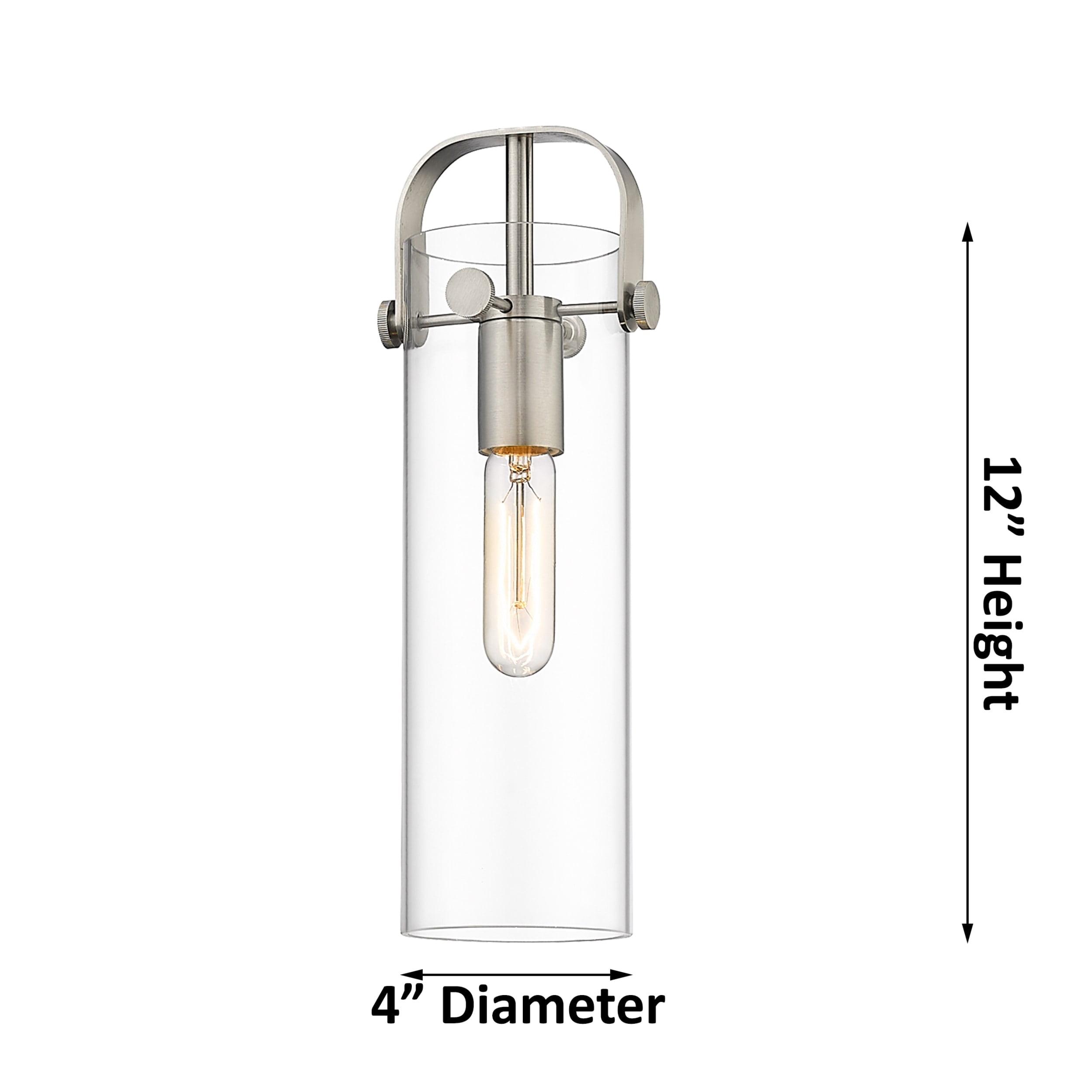 Pilaster II 14.5" Polished Nickel & Matte White Cylinder Pendant