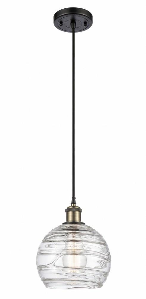 Innovations Lighting 516-1P-10-8 Athens Pendant Athens Deco Swirl 8" Wide Suspension Mini