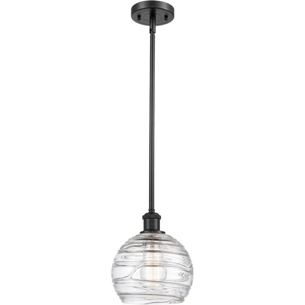 Matte Black Mini Globe Pendant Light with Chrome Swivel