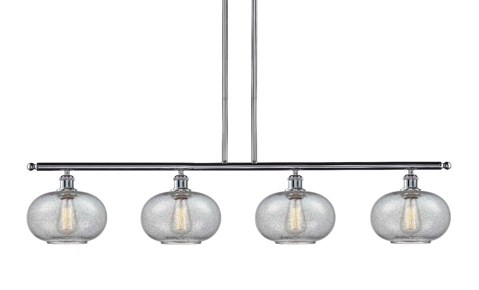 Gorham 48" Chrome and Charcoal 4-Light Linear Chandelier