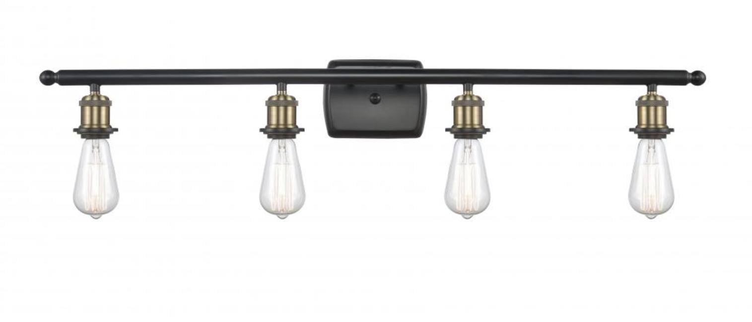 Ballston Dimmable 4-Light 36" Bath Vanity Light in Black Antique Brass